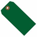 Bsc Preferred 6 1/4 x 3 1/8'' Green Plastic Shipping Tags, 100PK S-10749G